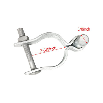 2 Pack Chain Link Fence Gate Post Hinge Use For Outside Diameter Postpipe Galvanized Chain Link Post Gate Hinge Nutbolt