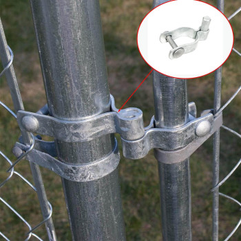 2 Pack Chain Link Fence Gate Post Hinge Use For Outside Diameter Postpipe Galvanized Chain Link Post Gate Hinge Nutbolt