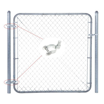 2 Pack Chain Link Fence Gate Post Hinge Use For Outside Diameter Postpipe Galvanized Chain Link Post Gate Hinge Nutbolt