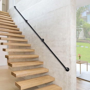 Hand Rails Inside Stairs 10Ft Hand Railings For Stairs Easy To Install Iron Balusters Staircase Handrails For Household Or Com