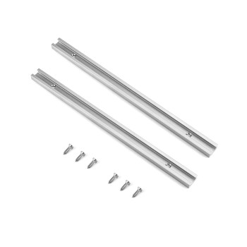 Qwork Aluminum T Track 2 Pack 12 Inch Universal Double Cut Profile T Track With Predrilled Mounting Holes And Screws Woodwork