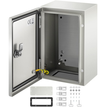 Vevor Nema Steel Enclosure 12 8 6 Nema 4X Steel Electrical Box Ip66 Waterproof Dustproof Outdoorindoor Electrical Junction