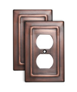 Monarch Abode 19662 Single Switch Architectural Duplex Decorative Wall Plate Switch Plate Outlet Cover 1Gang Antique Copper F