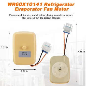 Upgraded Wr60X10141 Wr60X31522 Refrigerator Evaporator Fan Motor By Blutoget Wr60X31522 Evaporator Fan Motor Fit For Ge Hotpoi