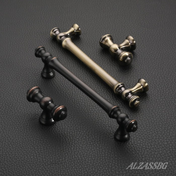 Alzassbg 10 Pack Oil Rubbed Bronze Cabinet Pulls 5 Inch128Mm Hole Centers Cabinet Handles Kitchen Hardware Straight Drawer Ha