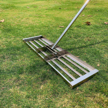 304 Stainless Steel Lawn Leveling Rake 72Inch 36 X 10 Lawn Leveling Tool Heavy Duty Effort Saving Lawn Level Tool Lawn L