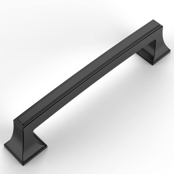 Amerdeco 10 Pack Matte Black Cabinet Pulls 5 Inch128Mm Hole Center Cabinet Hardware Kitchen Cabinet Handles For Bathroom Drawe