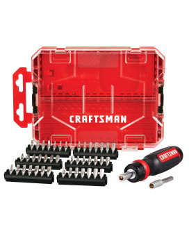 Craftsman Ratcheting Screwdriver 44Pc Cmht68017 Red