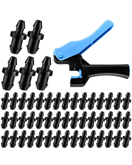 1 Pcs Drip Irrigation Tubing Hole Punch Tool For Easier 14 Inch Fitting Emitter Insertion And 50 Drip Irrigation Plugs Goof Plu