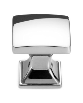 Koofizo Curved Square Top Cabinet Knob Polished Chrome Pull Handle 25Mm 098 Inch 10Pack For Kitchen Cupboard Door Bedr