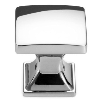 Koofizo Curved Square Top Cabinet Knob Polished Chrome Pull Handle 25Mm 098 Inch 10Pack For Kitchen Cupboard Door Bedr