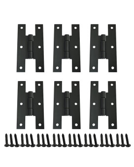 Qcaa Black Steel Hhinge For Cabinet Doors Matte Black 6 Pack Made In Taiwan