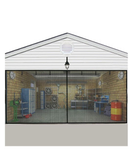 Eapele Garage Door Screen 16X7Ft For 2 Car Garage 300Mesh Screen Keep Out Dust Also Allow Fresh Air To Come Through Strong Ma