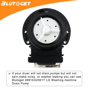 2024 Upgrade 4681Ea2001T Ap5328388 Washer Drain Pump Motor By Blutoget Fit For Kenmore Lg Washer Drain Pump Replace 4681Ea