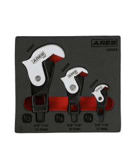 Ares 33009 3Piece Auto Adjusting Crowfoot Wrench Set Spring Loaded Adjustable Wrench Set With 5 To 32Mm 316Inch To 1 14