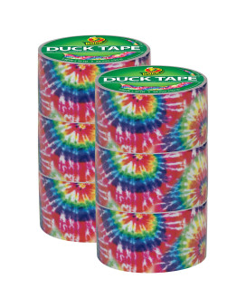 Duck Brand Duck Printed Duct Tape 6Roll Love Tie Dye 283268C