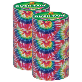 Duck Brand Duck Printed Duct Tape 6Roll Love Tie Dye 283268C