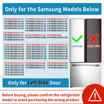 Rimous Da9712657A Refrigerator Door Shelf Replacement Left Side For Samsung Rf262Beaesr Rf261Beaesr Rf260Beaesg Rf260Beaesr