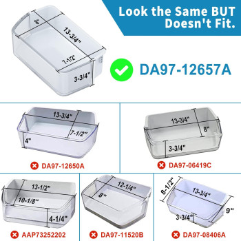 Rimous Da9712657A Refrigerator Door Shelf Replacement Left Side For Samsung Rf262Beaesr Rf261Beaesr Rf260Beaesg Rf260Beaesr