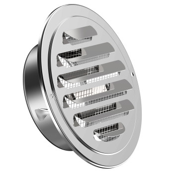 Stainless Steel Soffit Vents 4 Inch Hg Power Round Vent Cover With Screen Mesh Louver Air Vent Hood For Wall Ceiling Mount B