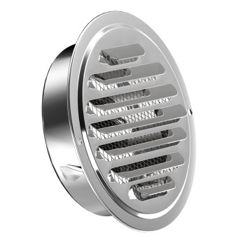 Stainless Steel Soffit Vents 6 Inch Hg Power Round Vent Cover With Screen Mesh Louver Air Vent Hood For Wall Ceiling Mount B