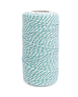 Twine String Aqua Blue And White Baker String 328 Feet 2Mm Thick Christmas Halloween Twine String For Gift Wrapping Diy Crafts H