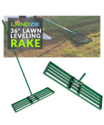 Landzie Lawn Leveling Rake 36 Inch Steel Handle Lawn Leveler Yard Leveling Rake And Lawn Leveling Tool Dirt Leveling Rake And