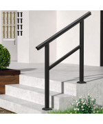 Spaceeup 3 Steps Stair Handrail 36 X 35 Handrails For Outdoor Steps Transitional Handrail With Installation Kit Handrail For