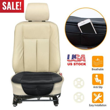 Universal Car Seat Cushion Cover Breathable Car Front Seat Cover Pad Mat Filling Bamboo Charcoal w/ Non-Slip Bottom and Storage Pockets