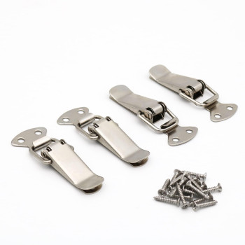 Beryler Latch Stainless Steel Spring Loaded Toggle Latch Silver Catch Hasp Clamp Clip Lock With High Quality 304 Stainless Ste