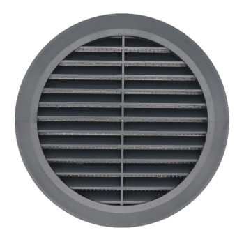 Ecopro Vent Graphitegray 5 Inch Round Ventilation Grille With Insect Mesh Duct 5 Grille 6 Ventilation Applications Indo