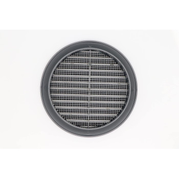 Ecopro Vent Graphitegray 5 Inch Round Ventilation Grille With Insect Mesh Duct 5 Grille 6 Ventilation Applications Indo