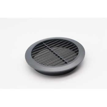 Ecopro Vent Graphitegray 5 Inch Round Ventilation Grille With Insect Mesh Duct 5 Grille 6 Ventilation Applications Indo