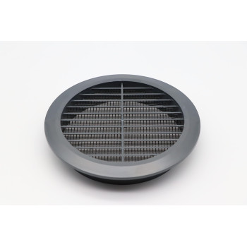 Ecopro Vent Graphitegray 5 Inch Round Ventilation Grille With Insect Mesh Duct 5 Grille 6 Ventilation Applications Indo