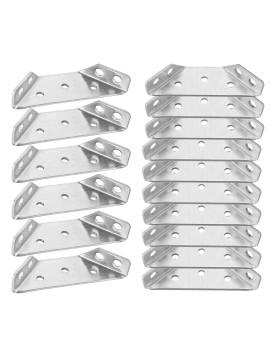 Certbuy 40 Pack Universal Furniture Corner Connectors Stainless Steel Corner Connector Bracket Heavy Duty Corner Brackets For