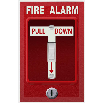 Fire Alarm Cool Light Switch Plate Cover For Teens Room Fun Novelty Gift Decorative Decor Bedroom Fire Alarm