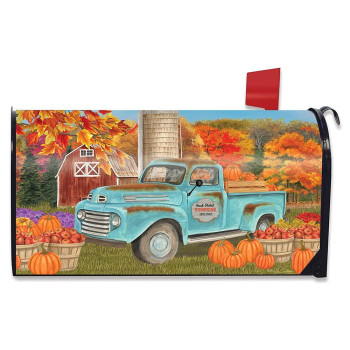 Briarwood Lane Fresh Picked Pumpkins Fall Magnetic Mailbox Cover Pickup Autumn Standard