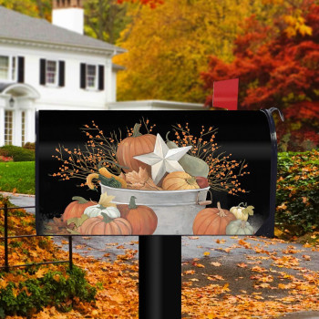 Briarwood Lane Rustic Fall Birdhouse Welcome Magnetic Mailbox Cover Bluebirds Pumpkins Standard