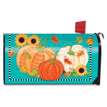 Briarwood Lane Whimsical Fall Primitive Magnetic Mailbox Cover Autmn Sunflowers Standard