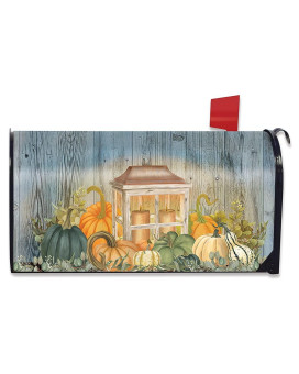 Briarwood Lane Autumns Glow Lantern Primitive Magnetic Mailbox Cover Fall Pumpkins Standard