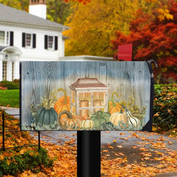 Briarwood Lane Autumns Glow Lantern Primitive Magnetic Mailbox Cover Fall Pumpkins Standard