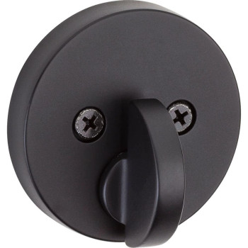 Kwikset Uptown Deadbolt Lock Matte Black Round Exterior Keyed Front Entry Door Pick Resistant Smartkey Rekey Security Single