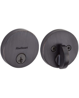 Kwikset Uptown Deadbolt Lock Venetian Bronze Round Exterior Keyed Front Entry Door Pick Resistant Smartkey Rekey Security Sin