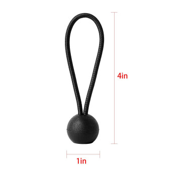 16 Pack Bungee Balls Cords Black Ball Bungee Heavy Duty Heavyweight 4 Inches Tarp Bungee Cords Weather Resistant Tie Down Stra