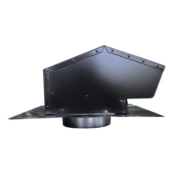 Builders Best 84035 Galvanized Steel Roof Vent Cap With Damper Removable Screen 4 Diameter Collar Black