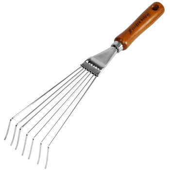 Japanese Hand Rake Garden Tool Japanese Steel With Wood Handle Small Rake For Leaves Handheld Garden Cleaning Tool Made In J