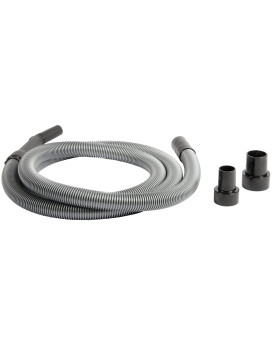 Centec Systems 10 Ft Premium Shop Vacuum Extension Hose With 2 Tank Adapters And 125 Curved End 120L X 125W Silver