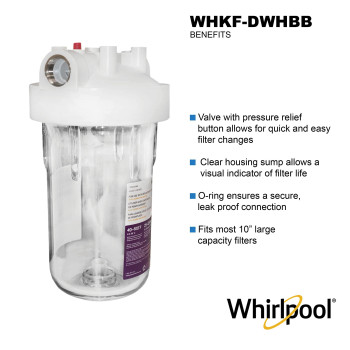 Whirlpool Large Capacity 10 X 45 Whole House Water Filter System Whkfdwhbb 1 Port Nsf Certified Reduces Sediment Sand