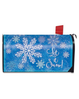 Briarwood Lane Glistening Snowflakes Winter Magnetic Mailbox Cover Let It Snow Standard