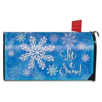 Briarwood Lane Glistening Snowflakes Winter Magnetic Mailbox Cover Let It Snow Standard